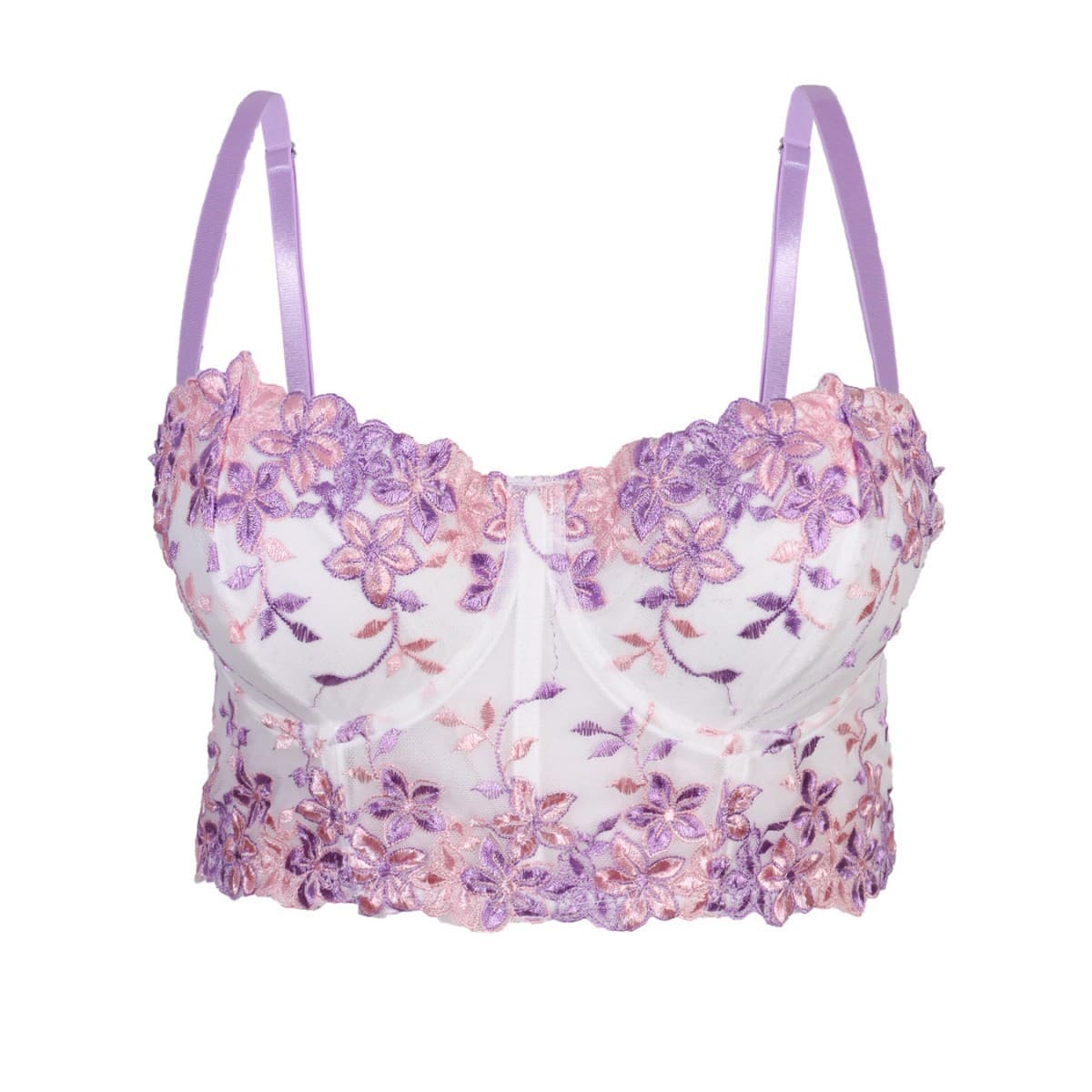 H430 Cross-Border Hot Style Large Size Sexy Floral Plus Size Bra