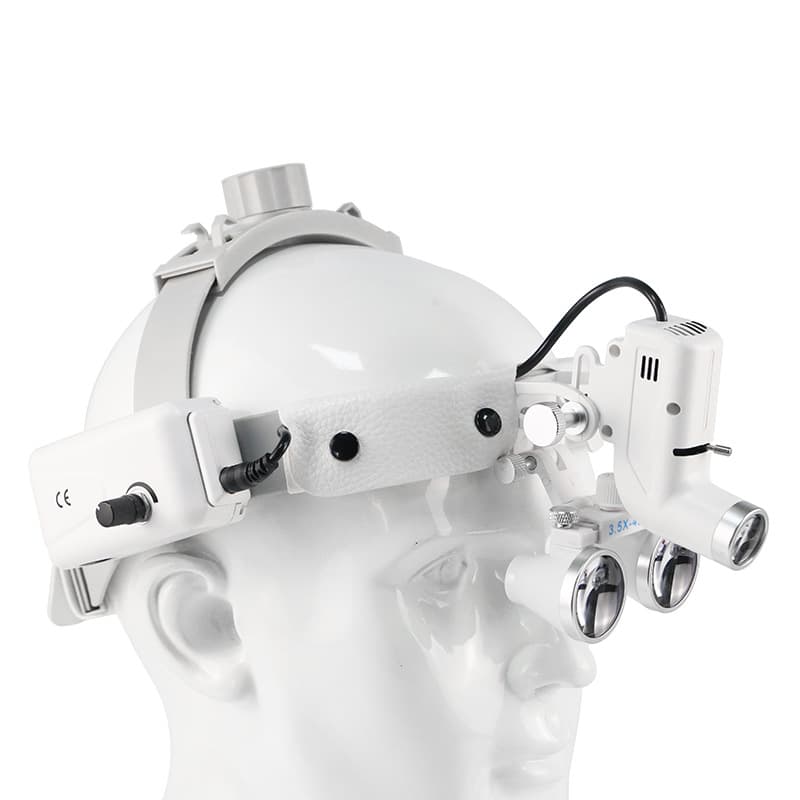 Dental LED Headlight 5W Adjustable Aperture Head-Mounted Orthopedic Surgical Light Compatible with Magnifying Loupes Oral Cosmetic