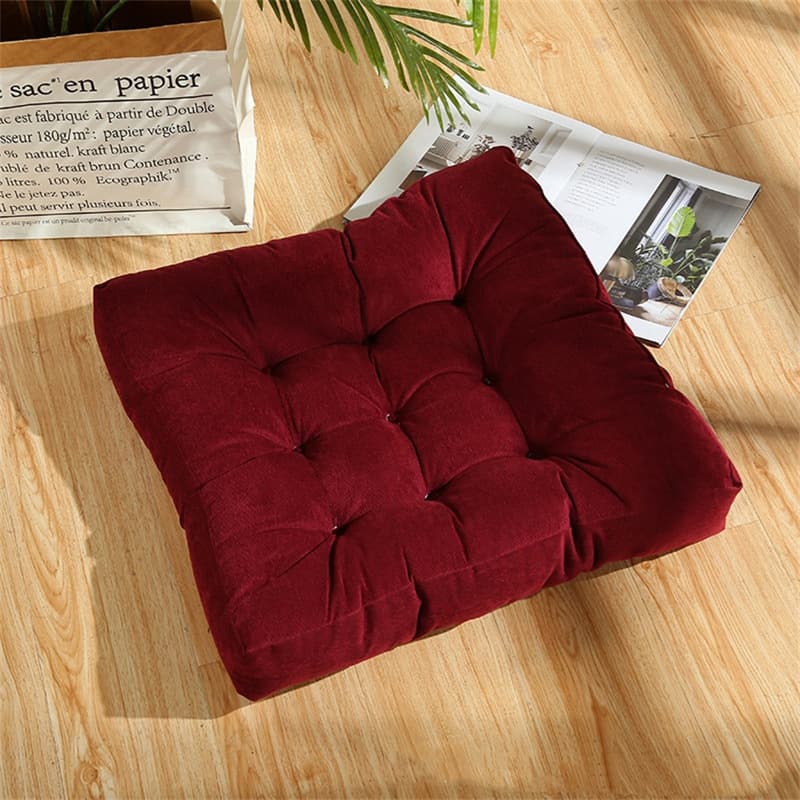 Best-selling Corduroy Round Floor Cushion, Solid Color Window Seat Tatami Thick Soft Floor Mat, Factory Wholesale