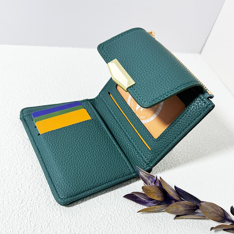 Lychee Wallet Women's Short Wallet Card Holder Wallet Integrated Wallet Women's Premium Factory Wholesale