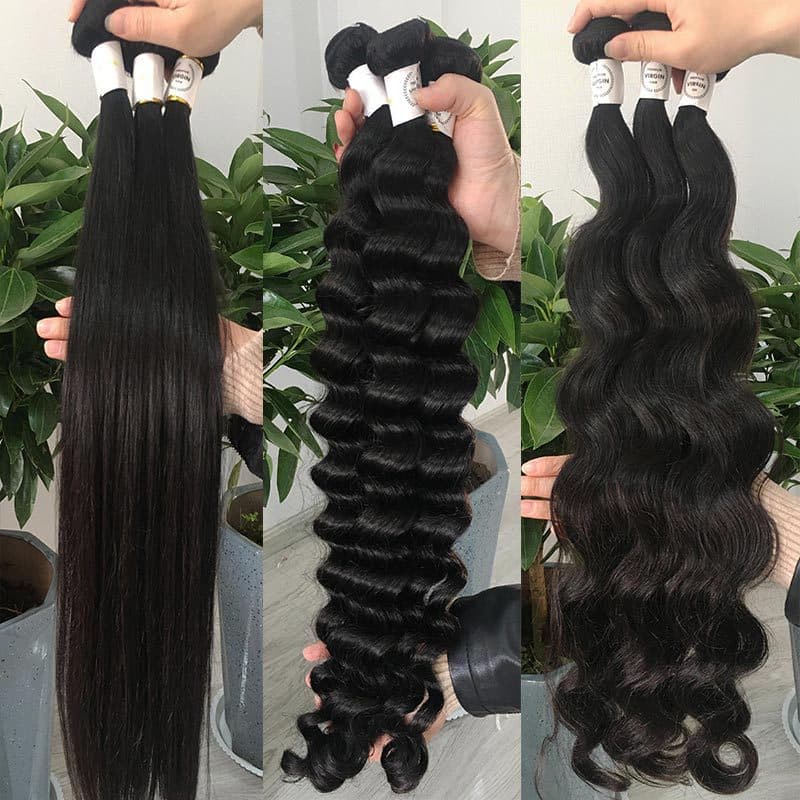 Bundles 12-32 inch 9A Human Hair Bundle Puff Hair Weft Real Human Hair