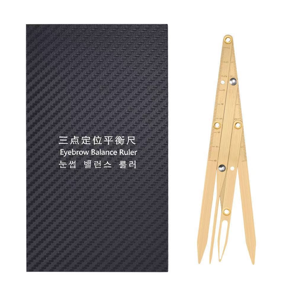 Tattoo eyebrow ruler three-point positioning balance ruler face eyebrow scale ruler tattoo eyebrow positioning ruler stainless steel cross-border