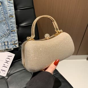 2025 New Trendy Women's Bag Exquisite Texture Simple Stylish Small Bag Lock Clasp Shoulder Chain Crossbody Bag