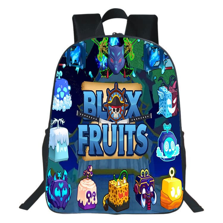 ROBLOX blox fruits printed backpack Devil Fruit primary and secondary school children 40 cm school bag