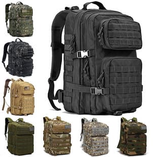 Outdoor 3P Assault Tactical Backpack, Multi-functional Large Capacity Camouflage, Waterproof Sports Hiking Double Shoulder Bag for Camping