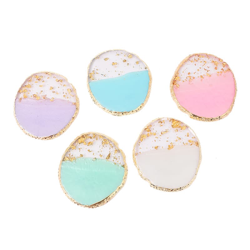 Nail Art Palette Crystal Gold Edge Nail Tip Display Tool Nail Gradient Painting Palette