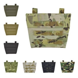 Tactical Vest Tactical Trapezoidal Groin Protector Insert Panel Ruins Camouflage Universal Molle Tactical Equipment Nylon Under-Mount