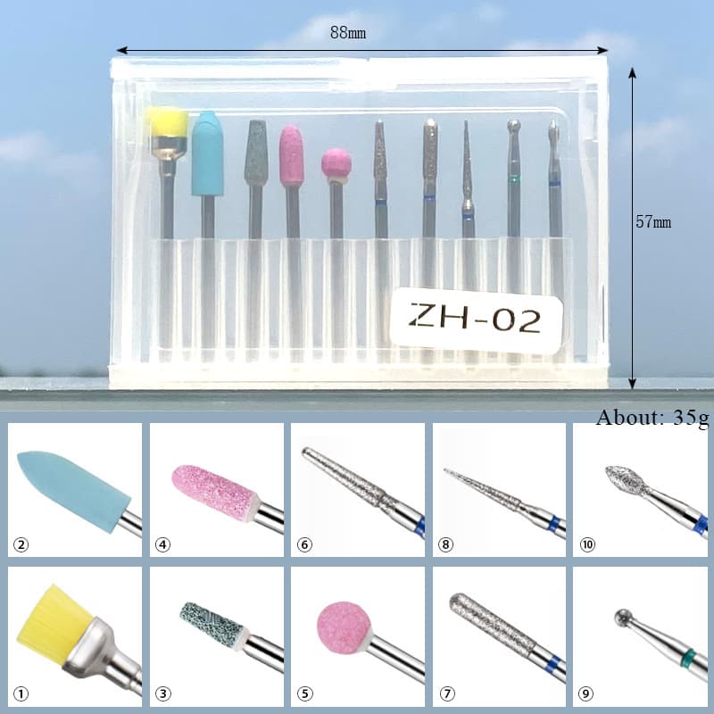 New Hot Selling Russian Style Pre-treatment Nail Drill Bits Manicure Polishing Electric Nail Drill Tool Set