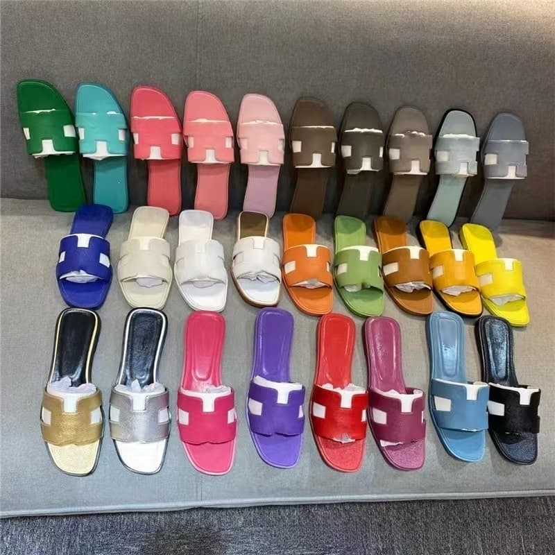 Women's Flat Slippers, Export-Quality H-Style Slippers, High-Grade Guangzhou Version, One-Strap Slippers, Factory Wholesale