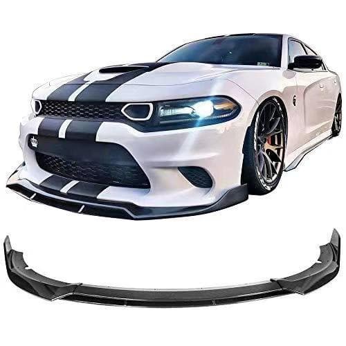 Dodge Charger SRT Modification Kit Front Bumper Lip Spoiler Small Surrounding ABS Material Gloss Black Color Custom Fit Installation