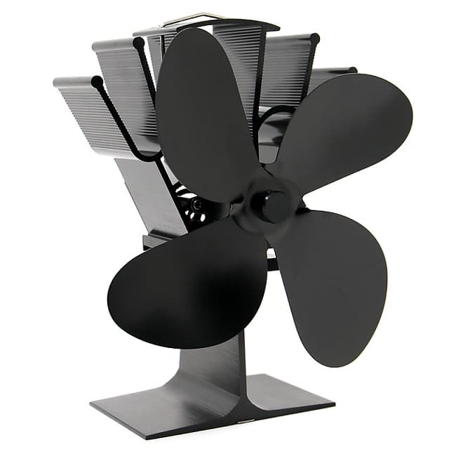 Amazon Four-Blade Self-Starting Thermal Circulating Fireplace Fan Natural Heat Power No Charging Required