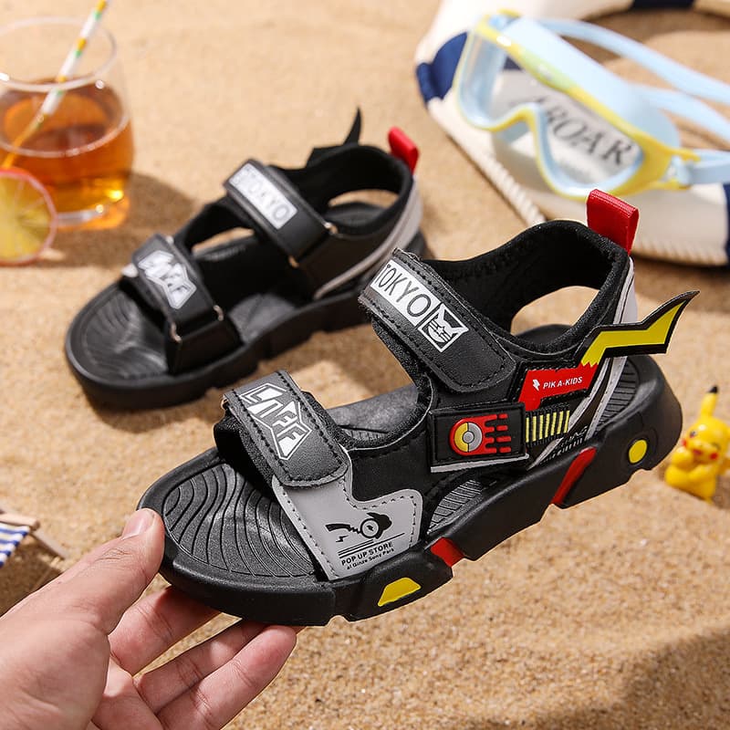 New Kids' Sandals Summer Casual Sandals Non-Slip for Teens Boys Students Soft Sole Beach Shoes