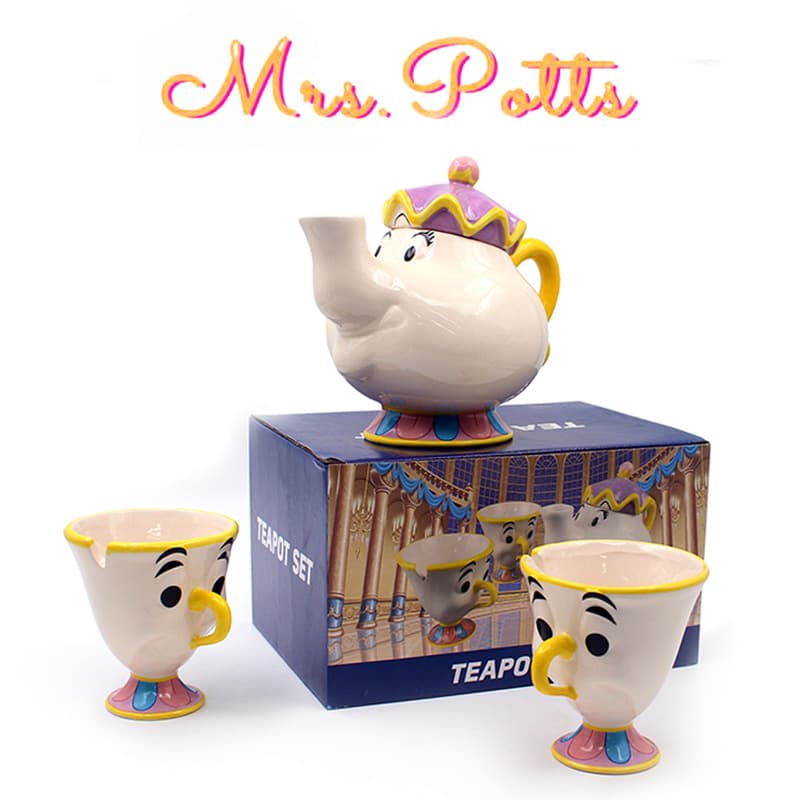 Beauty and the Beast Ceramic Teapot Health Brewing Water Cup Graduation Gift Creative Cartoon Tea Brewing Pot for Business Gifts