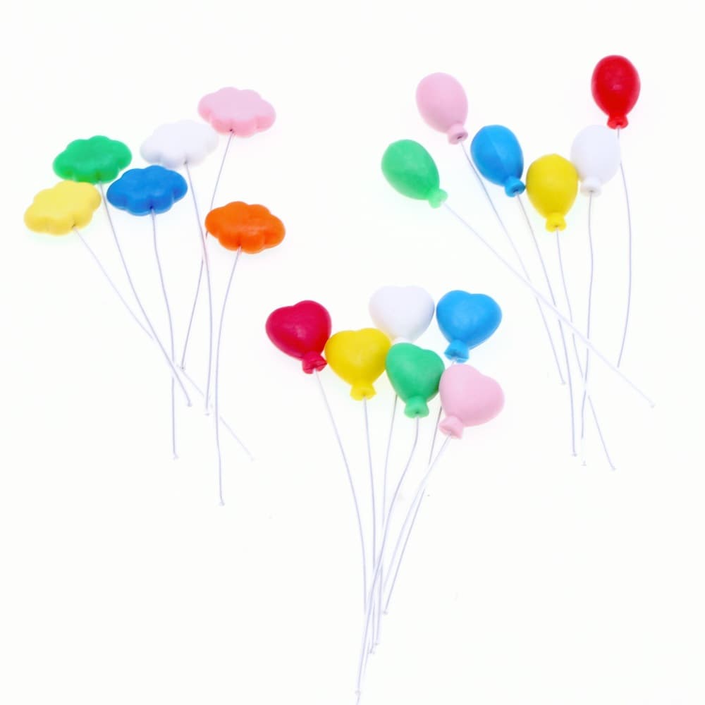 Dollhouse Mini Colorful Balloons Micro Landscape Scene Photo Prop Decoration Cake Party Car Decoration Accessories