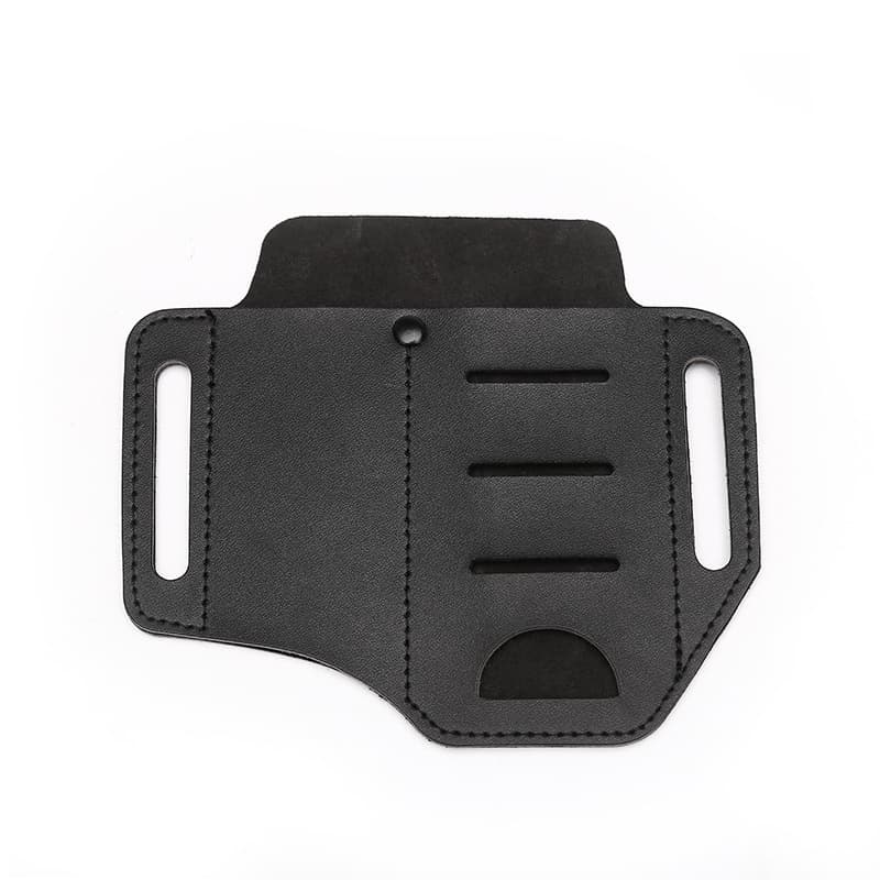 EDC genuine cowhide waist tool bag cover outdoor tactical multi-purpose bag wilderness survival flashlight knife pen holster