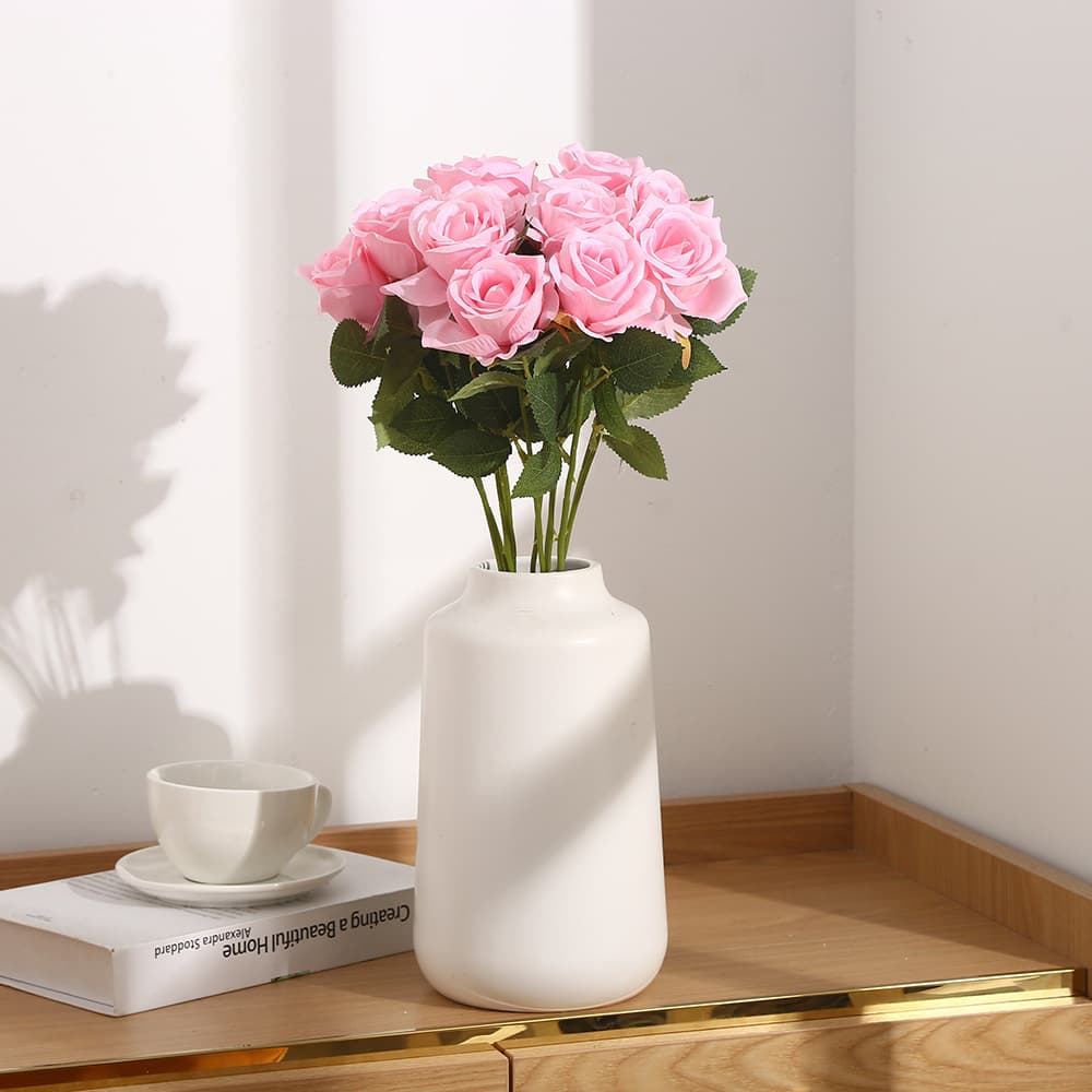 Artificial Silk Rose Bouquet Single Fake Flower Wedding Home Decor Valentine's Day Decor Silk Artificial Roses Decorations