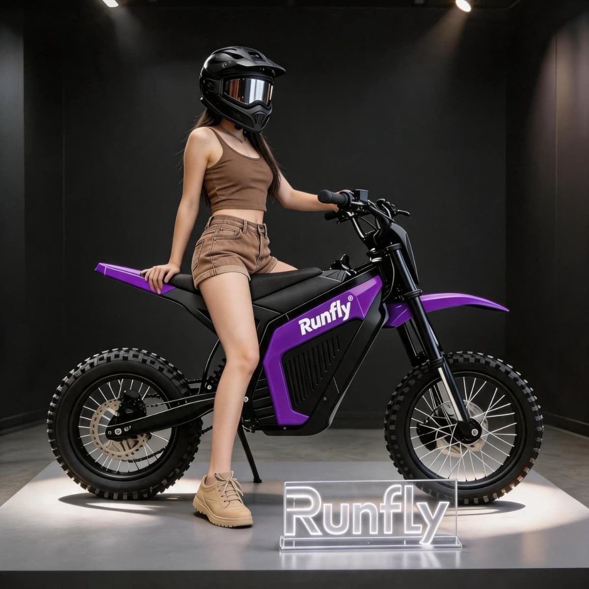 Cross-border Factory Wholesale Youth Wheelie Mountain Electric Bike Motorcycle