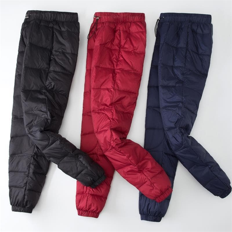 New Winter Down Pants for Middle-Aged and Elderly Women, Thickened Sports Casual Large Size Fashionable Down Pants, Loose and Warm