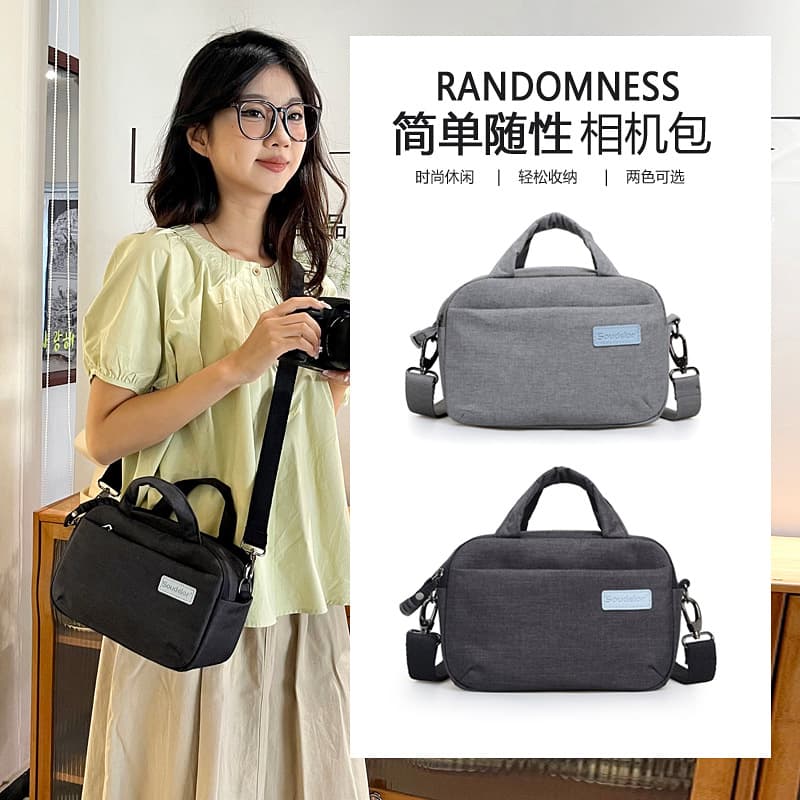 Camera bag, high-looking men's and women's photography bag, suitable for Canon, Sony, Conn, and Fuji mirrorless single bag, crossbody SLR camera bag