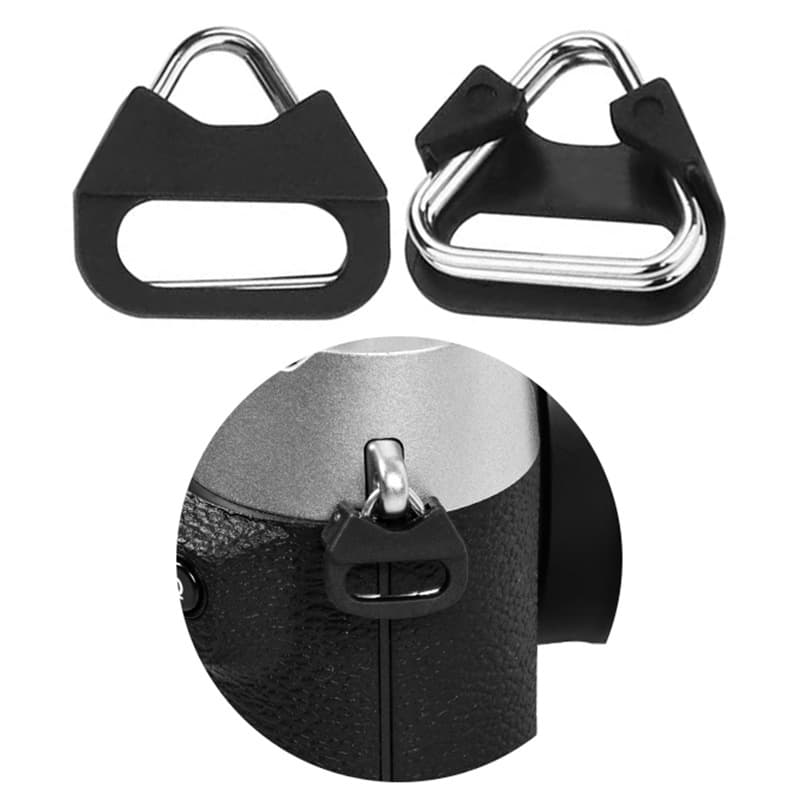 Direct sales of camera strap triangle rings compatible with SLR and mirrorless camera straps, adapter clips for camera straps, triangle ring accessories.