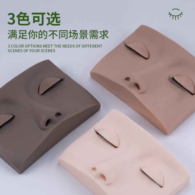 Removable Silicone Eyelash Practice Head Model for Eyelash Extension Training Easy Replacement of Fake Eyelashes Beauty Tool