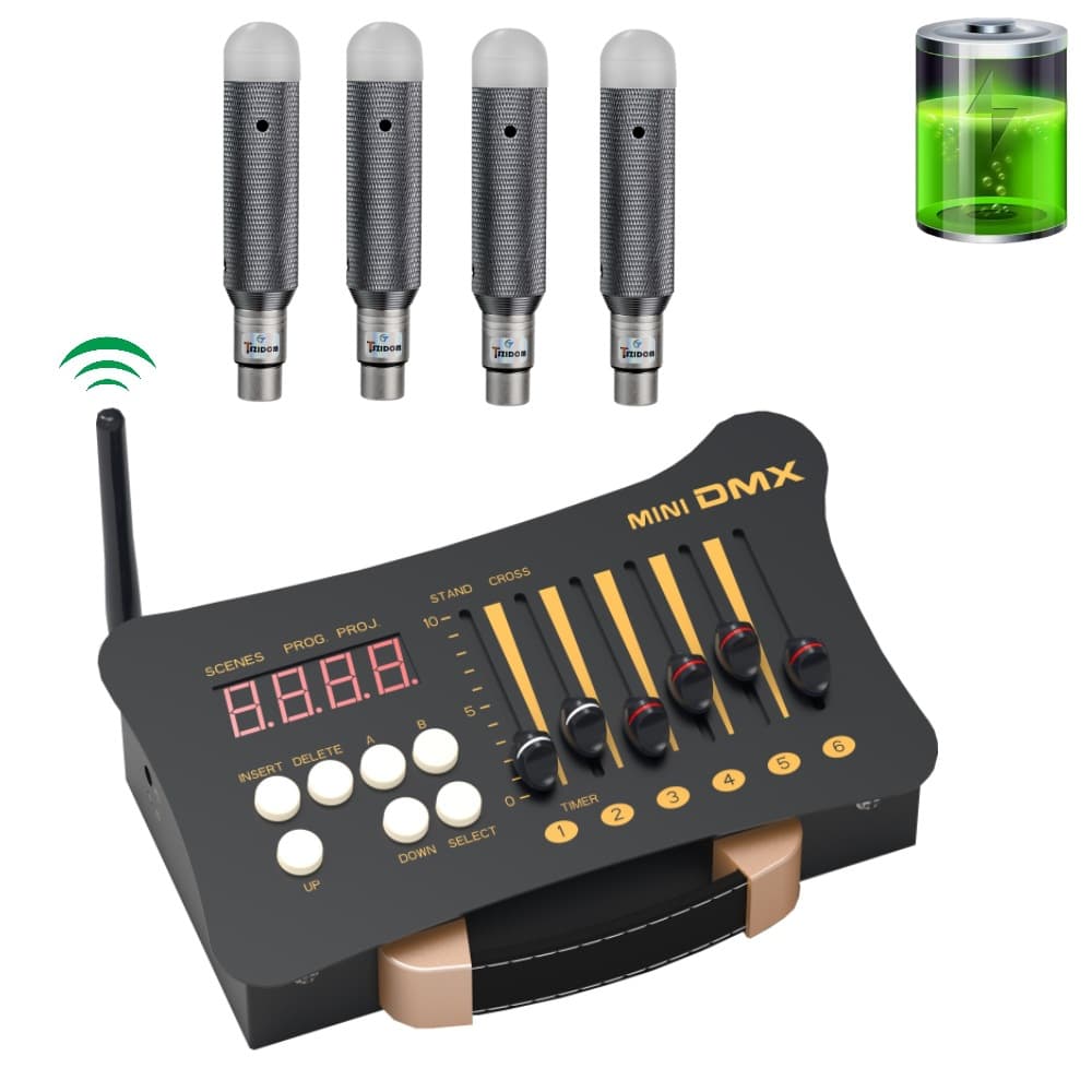 Wireless Control LED Par Light Beam Light Console Stage Lighting DMX Dimming Console for Home Garden Outdoor Use