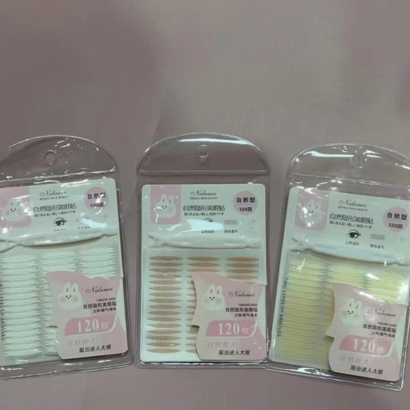 New Transparent Double Eyelid Tape, Wide Half-Curve Olive Shape Invisible Seamless Eye Lift Tape, Dollar Store Beauty Tool