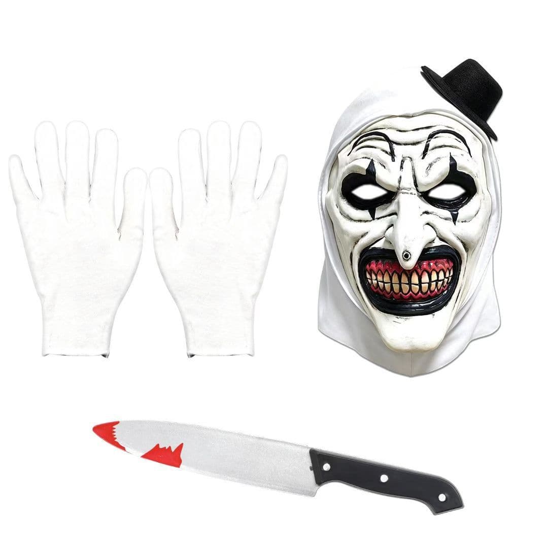 Soul-breaking clown mask Halloween blood-stained hat clown headgear masquerade horror Cos props factory spot