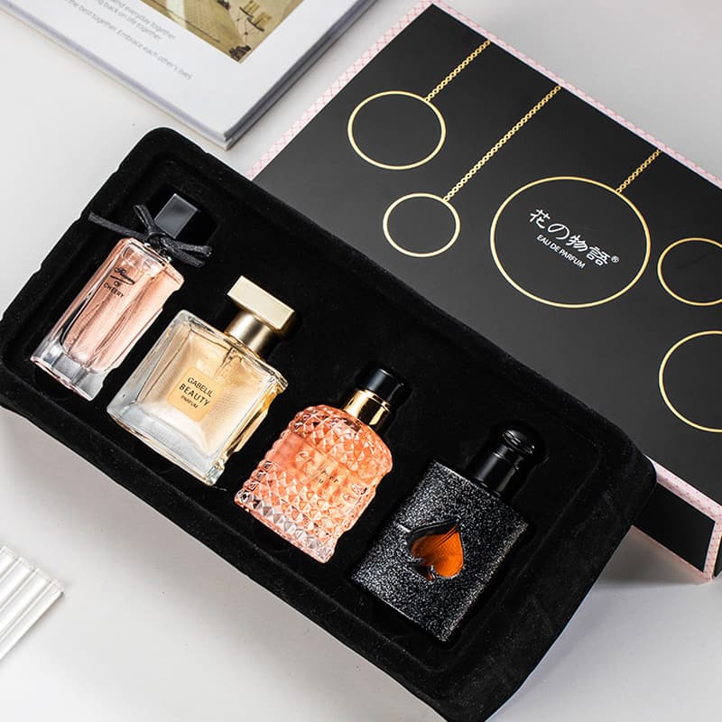 520 Valentine's Day Gift Box Perfume 4-Piece Set Black Opium Women's Perfume Long-Lasting Fresh Light Fragrance TikTok