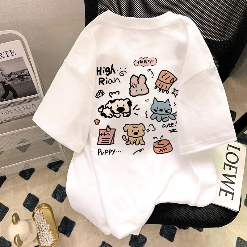 2026 New Summer Ice Silk Short Sleeve T-Shirt Men Loose Youth Fashion Print Thin Half Sleeve Plus Size Tee