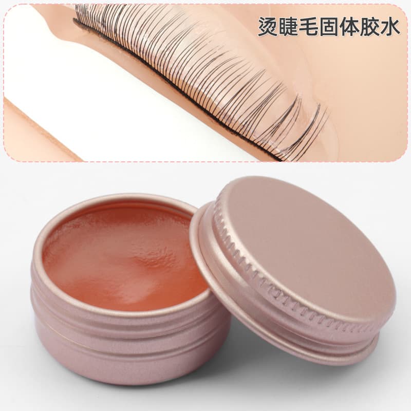 Ultra-Adhesive Eyelash Curling Solid Glue Balm Keratin Eyelash Curling Adhesive Glue 3.5*2cm Size for Beauty Salons And Home Use