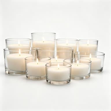 Glass Jar Cross-border Exclusive Transparent Glass Candle Cup with Metal Lid Candle Cup Aromatherapy Candle Container