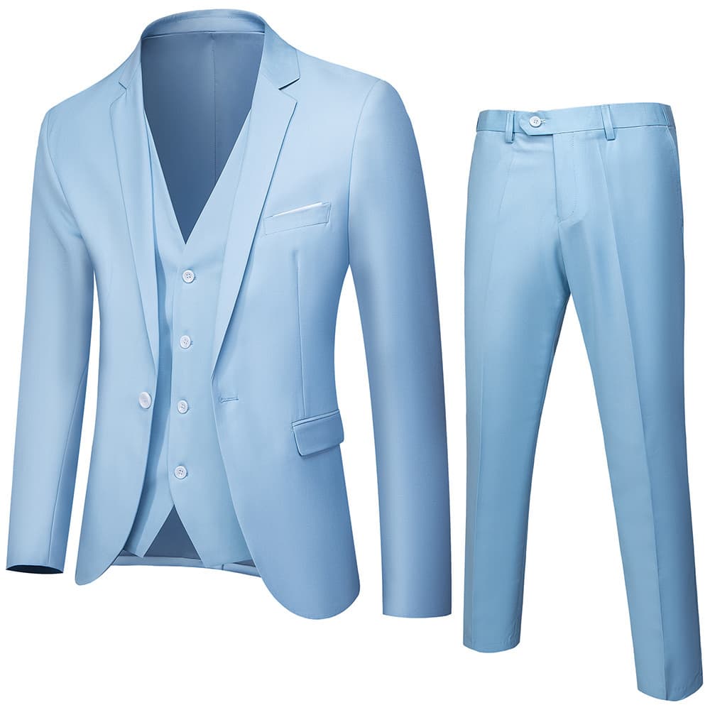 Men's Slim Fit Two-Piece Suit Korean Style Wedding Groomsmen Formal Business Casual Clothes Male Model Clothing Set
