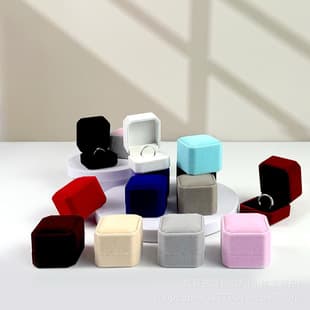 Jewelry Box Ring Wedding Velvet Box Earring Box Multi-Color Earring Packaging Box Fast Shipping Ring Box