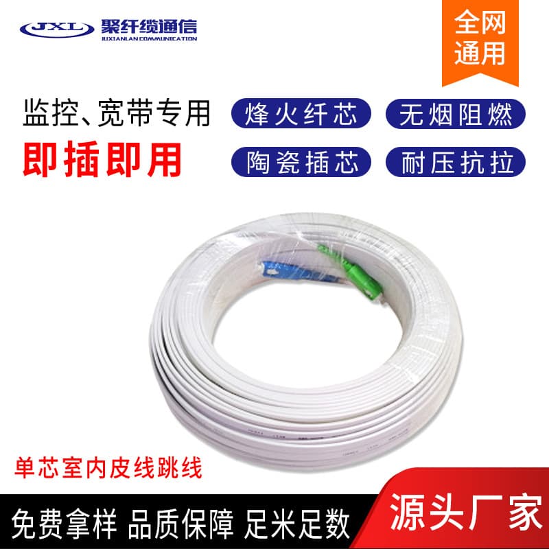 Polymer Fiber Optic Pigtail Patch Cord LC/SC/FC/ST Telecom Grade FTTH Drop Cable Direct Sales