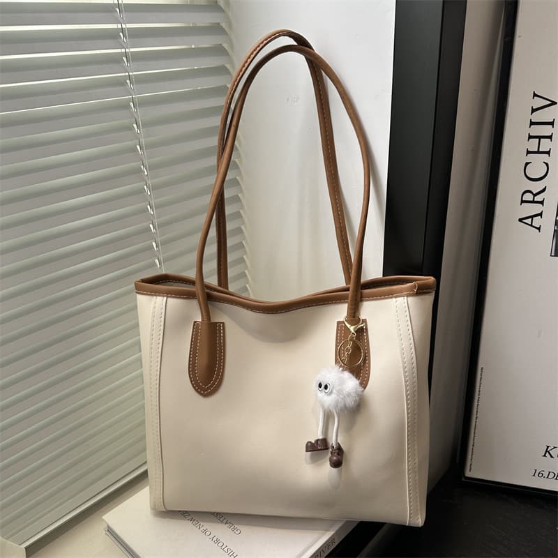 Retro light luxury high-looking portable tote bag for women 2025 winter new large-capacity shoulder bag trendy and versatile armpit bag