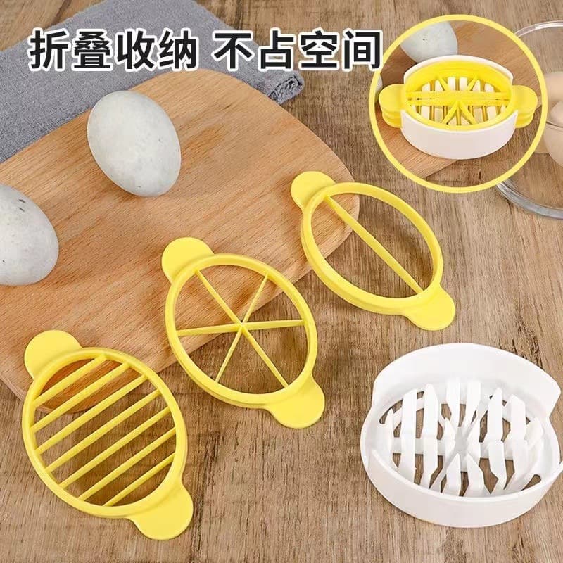 Kitchen 3-in-1 Multifunctional Preserved Egg Slicer and Hard-Boiled Egg Divider