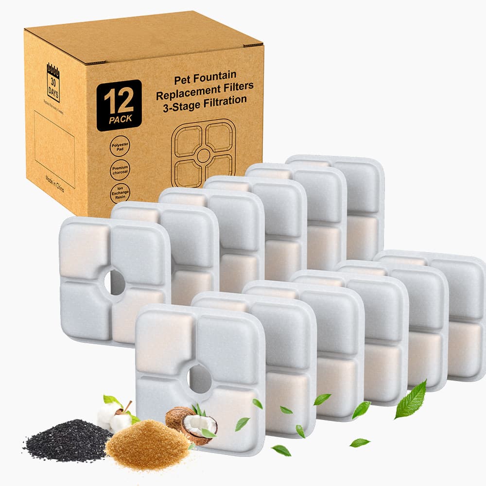 Amazon Hot Selling Pet Water Fountain Filter Pet Filter Cotton Water Dispenser Filter Cat Dog Filter Sheet Coconut Shell Activated