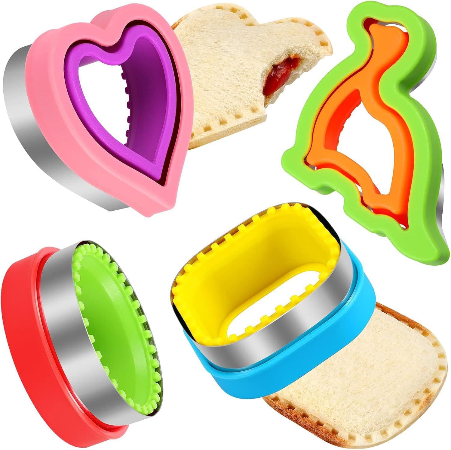 Sandwich Embossing Cutter Set Stainless Steel Cartoon Toast Cutter PP Handle Cookie Mold In Stock