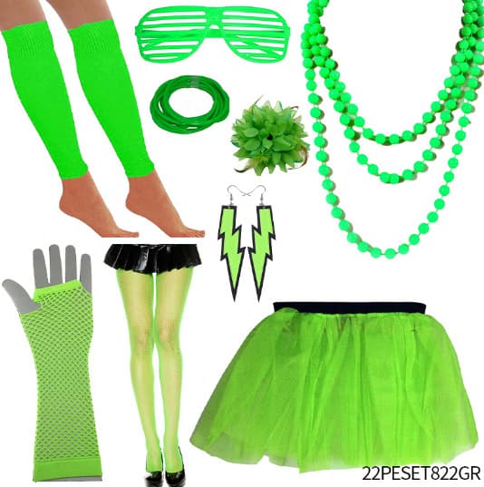 Custom 80s Girl Party Dress 80s Costume Set Role Play Party Supplies