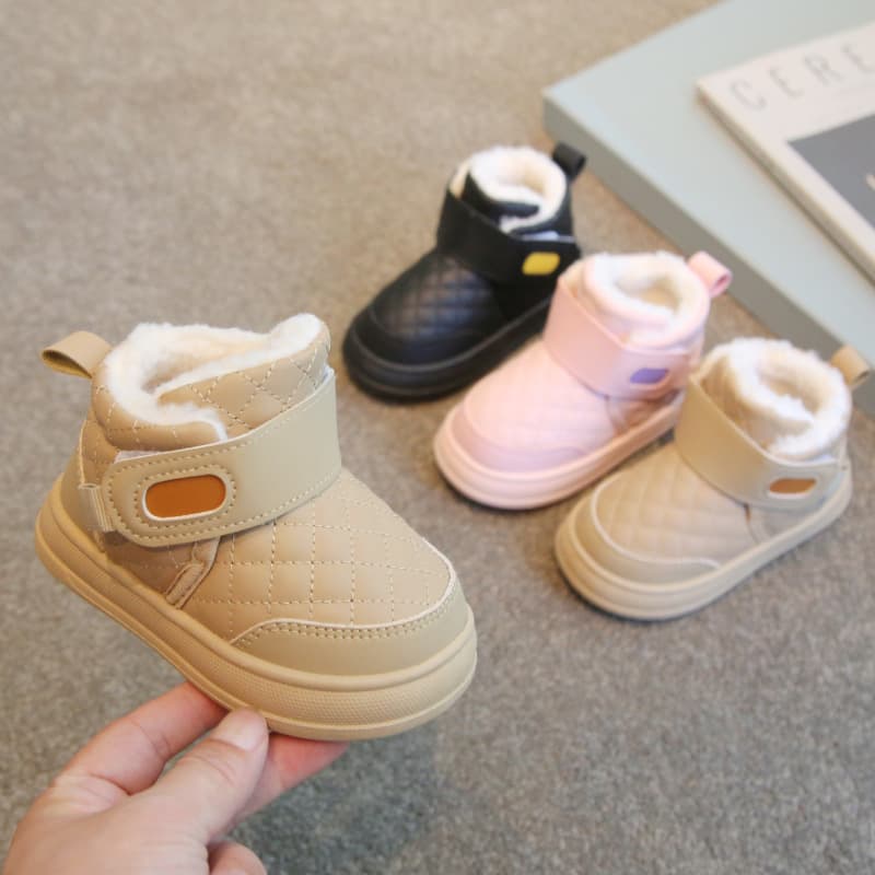 Winter New Children's Cotton Shoes, Thickened Low-Top Ankle Boots, Baby Snow Boots Anti-Slip Unisex Small/Medium Warm Shoes