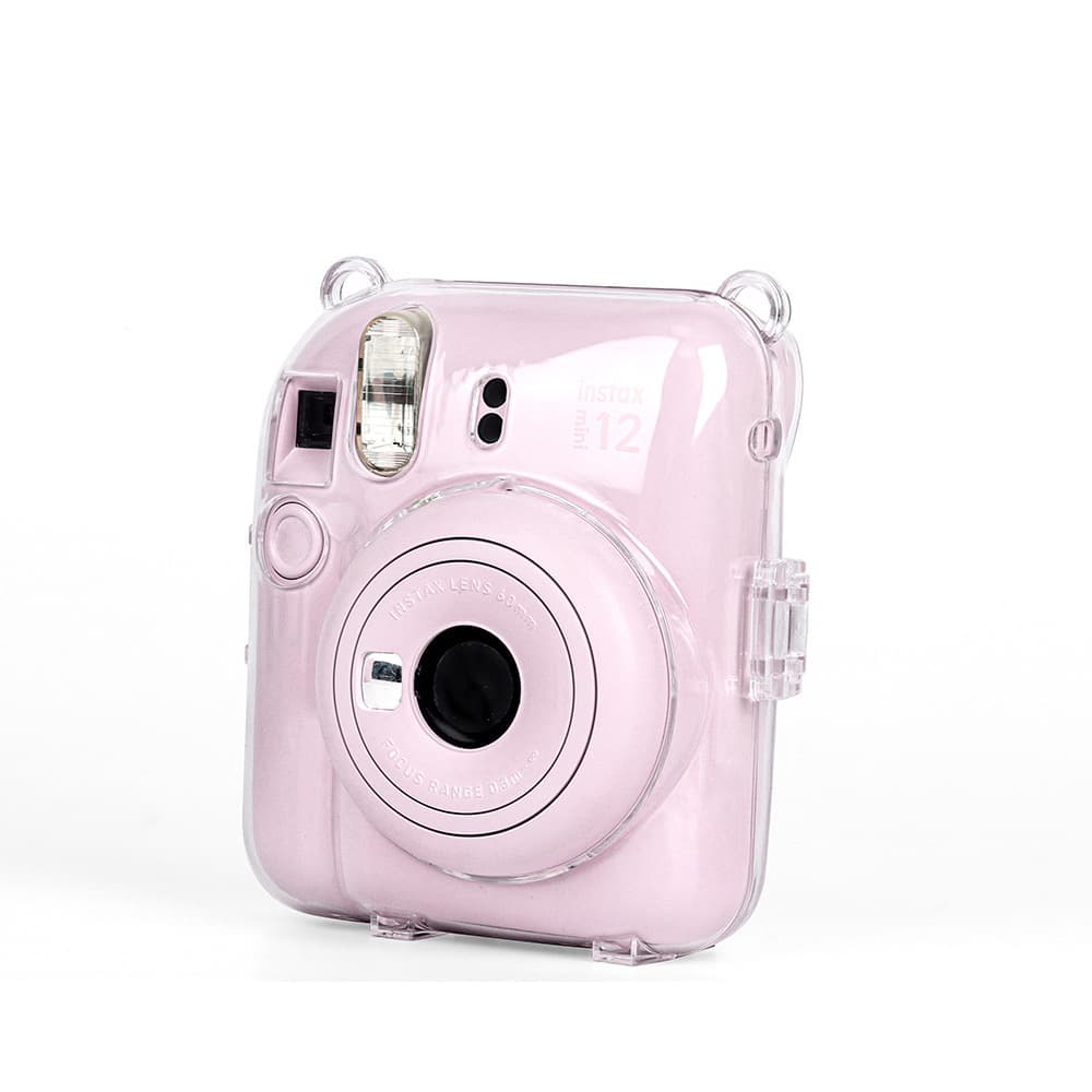 Compatible with Instax Mini 12 Transparent Crystal Case, Durable Scratch-Resistant and Drop-Proof Storage Case, Cordless Protection