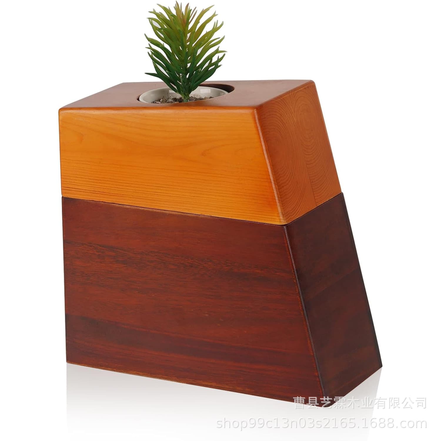 Cross-border Handmade Solid Wood Cremation Urn for Men, Magnetic Burial Ashes Keepsake Box