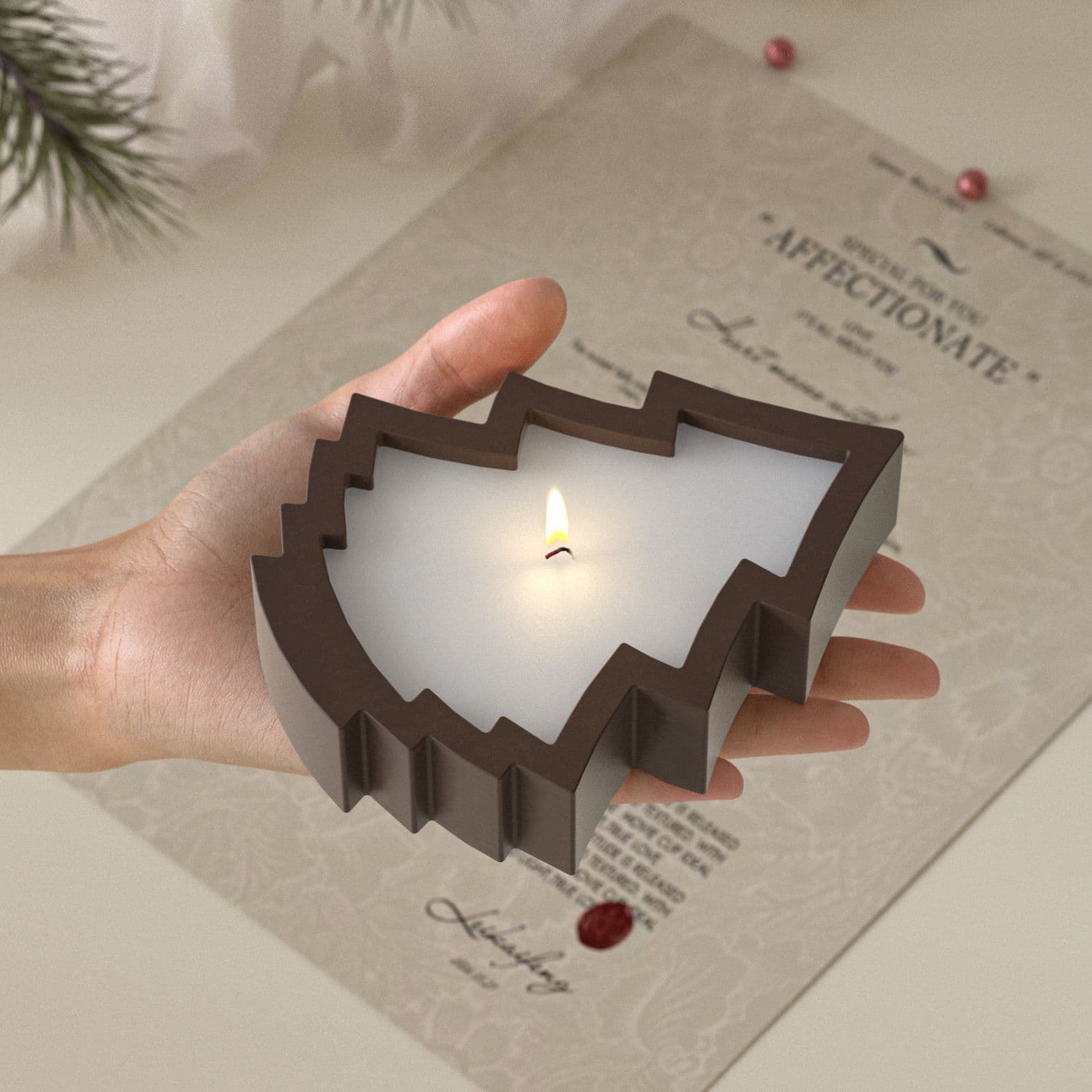 Sweet Scented Aroma Plaster Christmas Tree Storage Tray Silicone Mold DIY Candle Cup Christmas Decoration Resin Mold