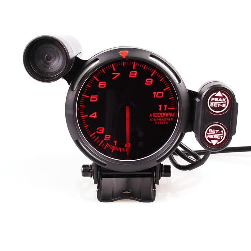 Universal RPM gauge for cars, 3.75-inch large tachometer, Defi, seven-color indicator, 0-11000 RPM.