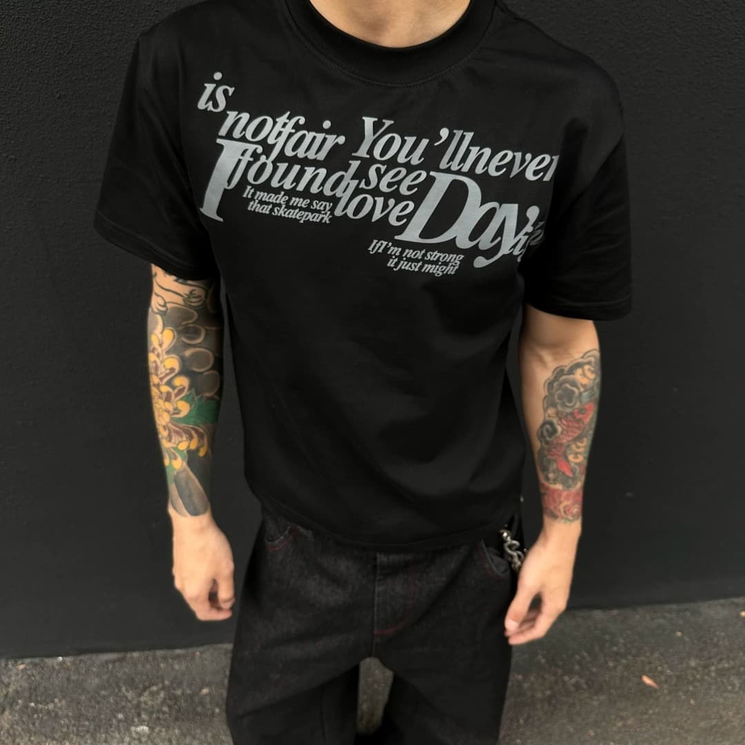 2026 American Letter Straight Shoulder Summer Letter Print Heavyweight Cool-Touch Fitted Collar Niche Design Short Sleeve T-Shirt