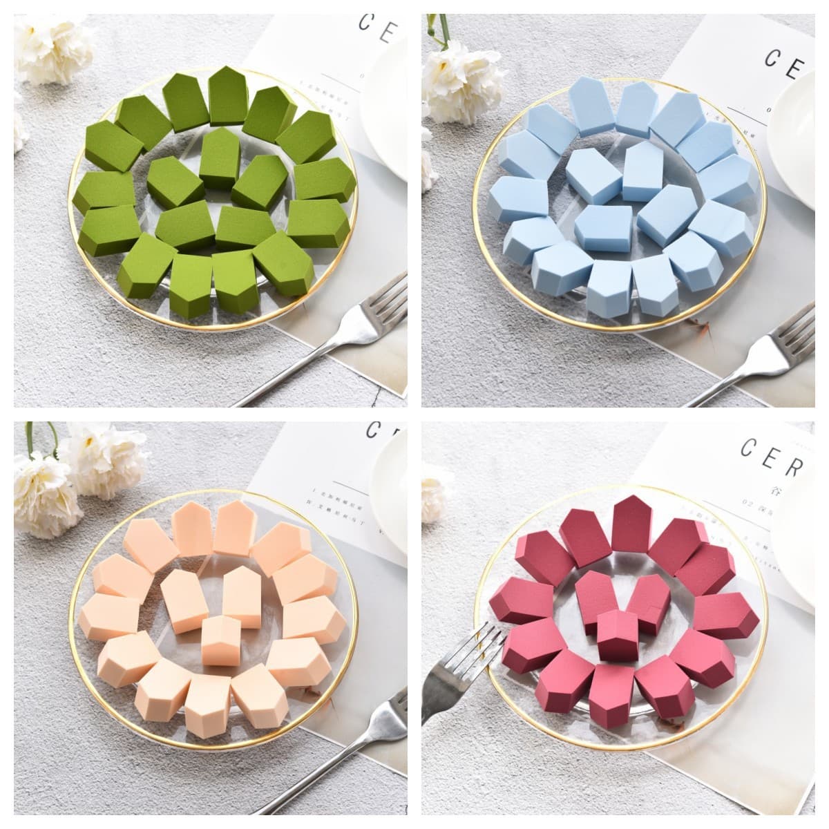 Small House Makeup Sponge Ultra-Soft Beauty Blender Non-Absorbent Wet and Dry Dual-Use Cushion Foundation Puff Powder Foundation