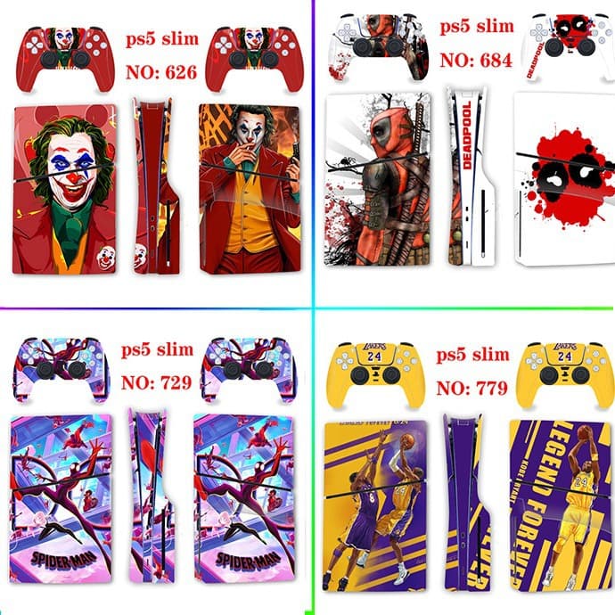 PS5slim optical drive pain machine sticker PS5slim digital sticker Batman Spider-Man Deadpool God of War Kobe Venom