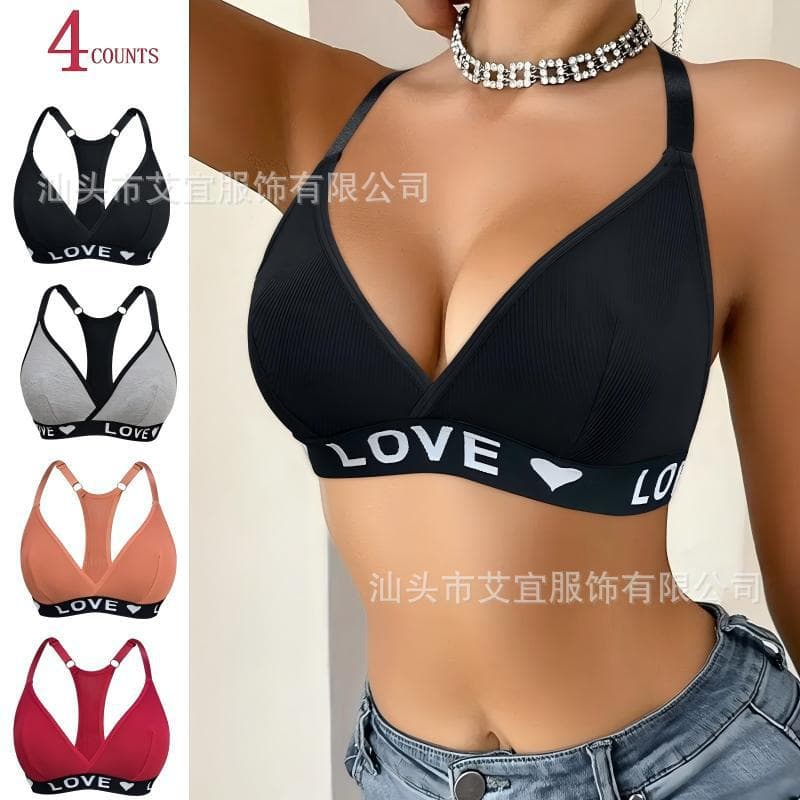 Cross-border EU Size Sexy Base Layer Sports Women's Bra, Wire-free, Comfortable, Breathable, Backless Yoga Sports Bra