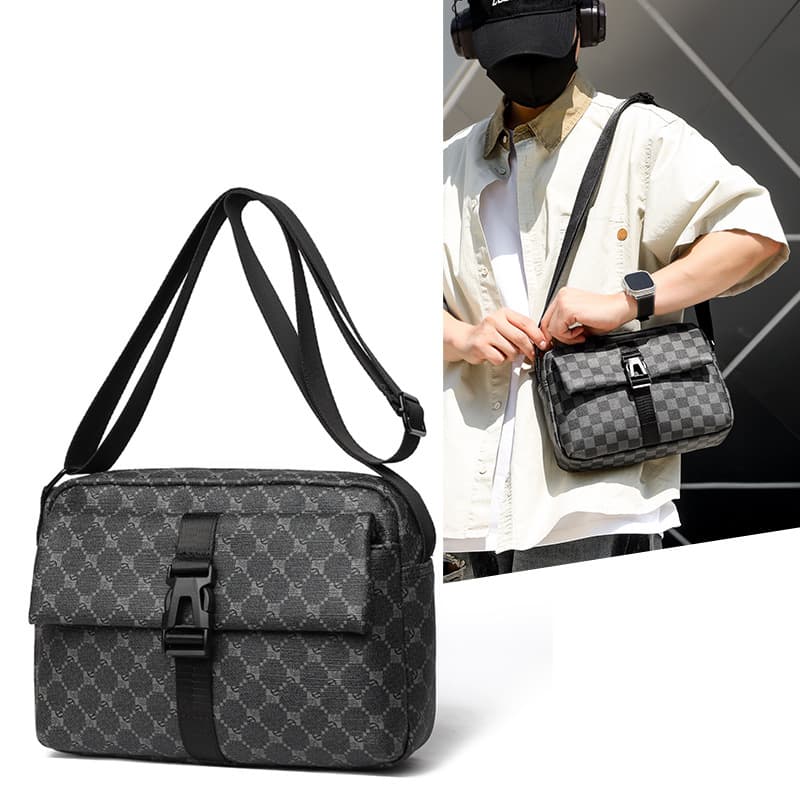 Fashionable Men's Single-Shoulder Bag Premium Men's Bag Trendy Large-Capacity Casual Crossbody Bag Elegant Small Square Bag